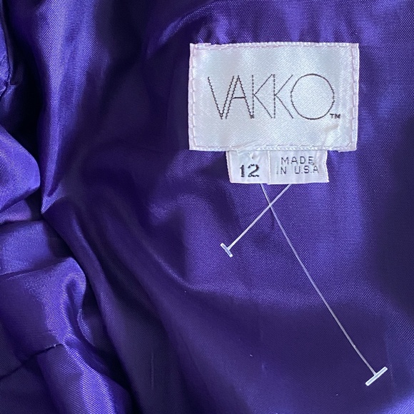 90'S Vakko Suede Dress Purple Suede Dress - Picture 4 of 6